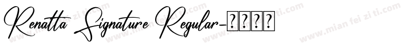 Renatta Signature Regular字体转换